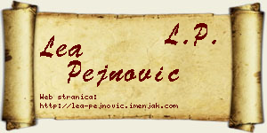 Lea Pejnović vizit kartica